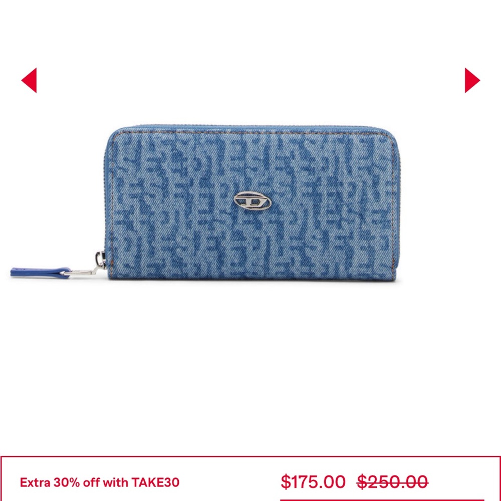 Blue Garnet Denim Diesel Wallet